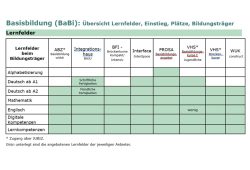 Übersicht Basisbildung (Google Docs)